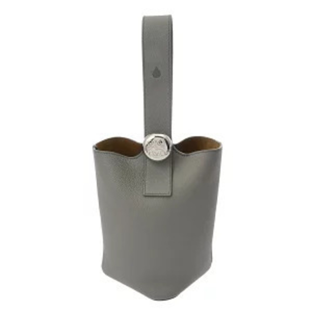 Loewe Pebble Bucket Bag Soft Grained Calfskin Shoulder Bag Gray